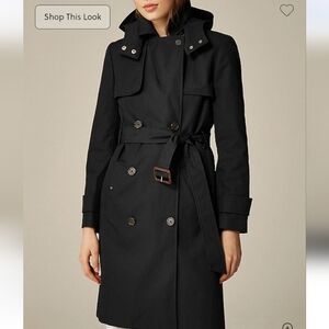 J. Crew New Icon Trenchcoat - black